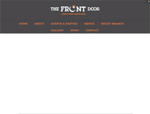 Tablet Screenshot of frontdoorpub.com